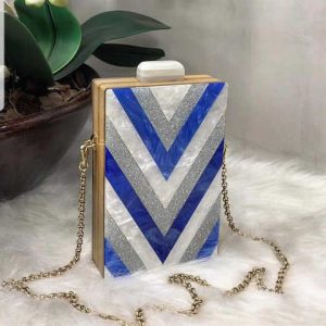 Queen Bag Geometric Blue